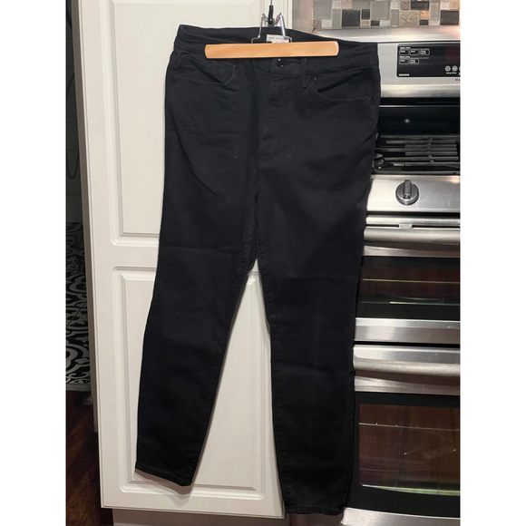 New Good American Good Legs Black Skinny Jeans 14-18 - Picture 2 of 6